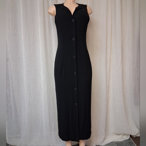 Banana Republic Black Button-Down Maxi Dress Women Suze 8 - Picture 4 of 16